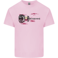 Guitar City Guitarist Bass Acoustic Bass Kids T-Shirt Childrens Light Pink