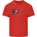 Guitar City Guitarist Bass Acoustic Bass Kids T-Shirt Childrens Red