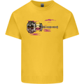 Guitar City Guitarist Bass Acoustic Bass Kids T-Shirt Childrens Yellow