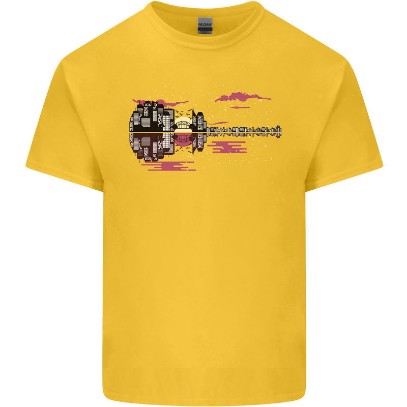 Guitar City Guitarist Bass Acoustic Bass Kids T-Shirt Childrens Yellow