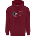 Guitar City Guitarist Bass Acoustic Bass Mens 80% Cotton Hoodie Maroon
