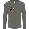Guitar City Guitarist Bass Acoustic Bass Mens Long Sleeve T-Shirt Charcoal