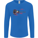 Guitar City Guitarist Bass Acoustic Bass Mens Long Sleeve T-Shirt Royal Blue