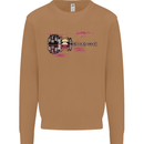 Guitar City Guitarist Bass Acoustic Bass Mens Sweatshirt Jumper Caramel Latte