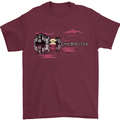 Guitar City Guitarist Bass Acoustic Bass Mens T-Shirt Cotton Gildan Maroon