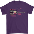 Guitar City Guitarist Bass Acoustic Bass Mens T-Shirt Cotton Gildan Purple