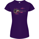 Guitar City Guitarist Bass Acoustic Bass Womens Petite Cut T-Shirt Purple