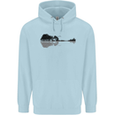 Guitar City Reflection Guitarist Electric Childrens Kids Hoodie Light Blue