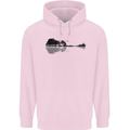 Guitar City Reflection Guitarist Electric Childrens Kids Hoodie Light Pink