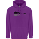 Guitar City Reflection Guitarist Electric Childrens Kids Hoodie Purple