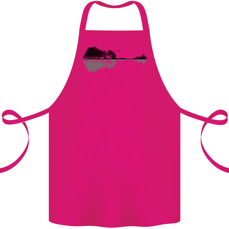 Guitar City Reflection Guitarist Electric Cotton Apron 100% Organic Pink