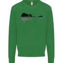 Guitar City Reflection Guitarist Electric Kids Sweatshirt Jumper Irish Green