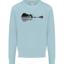Guitar City Reflection Guitarist Electric Kids Sweatshirt Jumper Light Blue