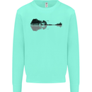 Guitar City Reflection Guitarist Electric Kids Sweatshirt Jumper Peppermint