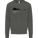 Guitar City Reflection Guitarist Electric Kids Sweatshirt Jumper Storm Grey