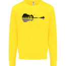 Guitar City Reflection Guitarist Electric Kids Sweatshirt Jumper Yellow