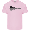 Guitar City Reflection Guitarist Electric Kids T-Shirt Childrens Light Pink