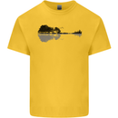 Guitar City Reflection Guitarist Electric Kids T-Shirt Childrens Yellow