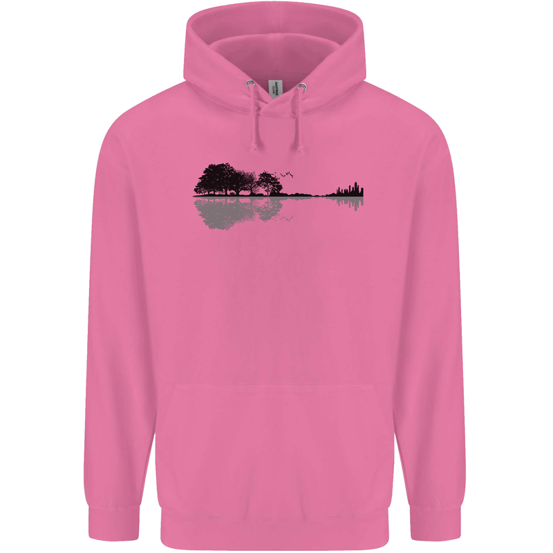 Guitar City Reflection Guitarist Electric Mens 80% Cotton Hoodie Azelea