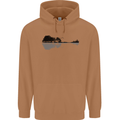 Guitar City Reflection Guitarist Electric Mens 80% Cotton Hoodie Caramel Latte