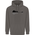 Guitar City Reflection Guitarist Electric Mens 80% Cotton Hoodie Charcoal