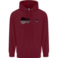 Guitar City Reflection Guitarist Electric Mens 80% Cotton Hoodie Maroon