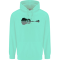 Guitar City Reflection Guitarist Electric Mens 80% Cotton Hoodie Peppermint