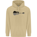 Guitar City Reflection Guitarist Electric Mens 80% Cotton Hoodie Sand