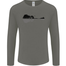 Guitar City Reflection Guitarist Electric Mens Long Sleeve T-Shirt Charcoal