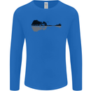 Guitar City Reflection Guitarist Electric Mens Long Sleeve T-Shirt Royal Blue