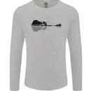 Guitar City Reflection Guitarist Electric Mens Long Sleeve T-Shirt Sports Grey