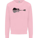 Guitar City Reflection Guitarist Electric Mens Sweatshirt Jumper Light Pink