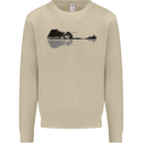 Guitar City Reflection Guitarist Electric Mens Sweatshirt Jumper Sand