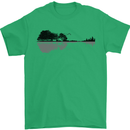 Guitar City Reflection Guitarist Electric Mens T-Shirt Cotton Gildan Irish Green
