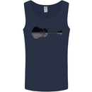 Guitar City Reflection Guitarist Electric Mens Vest Tank Top Navy Blue