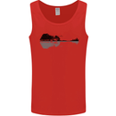 Guitar City Reflection Guitarist Electric Mens Vest Tank Top Red