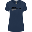 Guitar City Reflection Guitarist Electric Womens Wider Cut T-Shirt Navy Blue