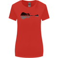 Guitar City Reflection Guitarist Electric Womens Wider Cut T-Shirt Red