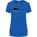 Guitar City Reflection Guitarist Electric Womens Wider Cut T-Shirt Royal Blue