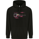 Guitar City Rock n Roll Music Guitarist Mens 80% Cotton Hoodie Black