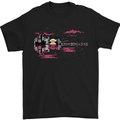 Guitar City Rock n Roll Music Guitarist Mens T-Shirt Cotton Gildan Black