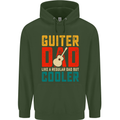 Guitar Dad Like a Normal Dad Fathers Day Childrens Kids Hoodie Forest Green