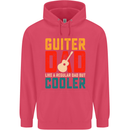 Guitar Dad Like a Normal Dad Fathers Day Childrens Kids Hoodie Heliconia