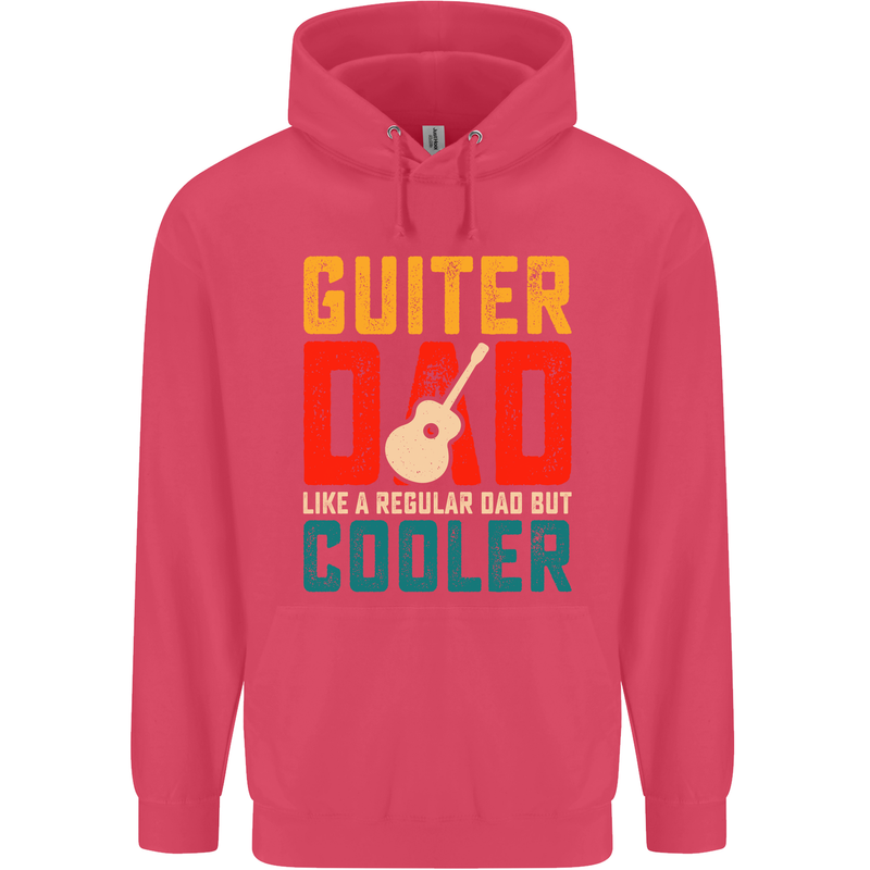 Guitar Dad Like a Normal Dad Fathers Day Childrens Kids Hoodie Heliconia