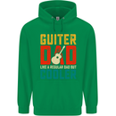 Guitar Dad Like a Normal Dad Fathers Day Childrens Kids Hoodie Irish Green