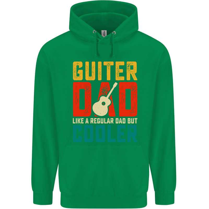 Guitar Dad Like a Normal Dad Fathers Day Childrens Kids Hoodie Irish Green