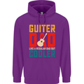 Guitar Dad Like a Normal Dad Fathers Day Childrens Kids Hoodie Purple