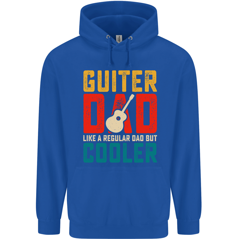 Guitar Dad Like a Normal Dad Fathers Day Childrens Kids Hoodie Royal Blue