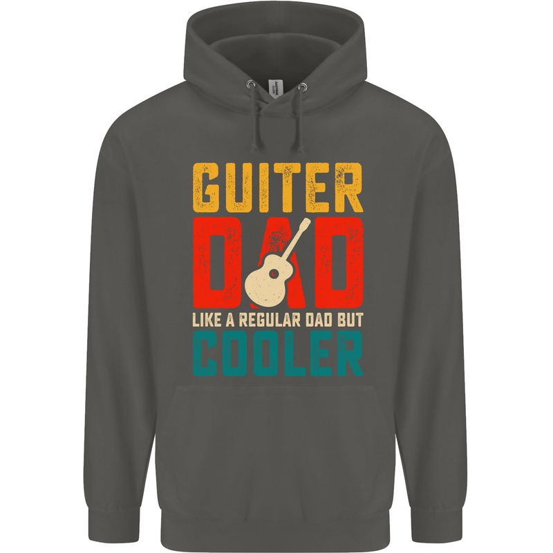 Guitar Dad Like a Normal Dad Fathers Day Childrens Kids Hoodie Storm Grey