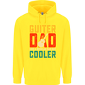 Guitar Dad Like a Normal Dad Fathers Day Childrens Kids Hoodie Yellow